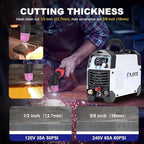 FLARING FC650DL PLUS Plasma Cutter 65 AMP Non Touch Pilot Arc Plasma Cutter Machine 120/240V Dual Voltage, Digital Display, High Frequency IGBT Inverter, Post Air/2T/4T, 5/8" Clean Cut with Consumable