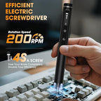 TanSon Mini Electric Screwdriver Set,3.7V Precision Screwdriver Set 50 in 1 Magnetic Drill,OLED Display,5 Torque Settings,4 LED Lights, Portable Repair Tool Kit for Computer,Phone, Watch,Camer,Glasses