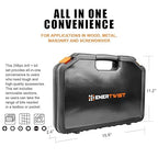 EnerTwist Drill Bit Set, 246-Pieces Drill Bits and Driver Set for Wood Metal Cement Drilling and Screw Driving, Full Combo Kit Assorted in Plastic Carrying Case, ET-DBA-246