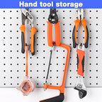 Moxweyeni 100 Pcs Pegboard Hooks Peg Board Organizer Accessories Holders Hanging Stainless Steel Display Wall Hooks for 1/8 and 1/4 Pegboard Wall for Garage Storage Tools(2 Inch)