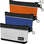 TICONN Tool Pouches with Zipper, 1680D Oxford Small Tool Bags, Waterproof Utility Bag Zipper Pouch for Tool Organizers and Storage (3 Pack Medium)