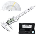 Neoteck 6 inch Digital Caliper and Feeler Gauge Set Stainless Steel LCD Display Digital Caliper Measuring Tool with Fraction/Inch/MM Conversion Used for Inside,Outside Diameter,Depth,Step Measurement