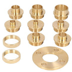 11 Pieces Brass Router Template Bushing Guides Set with Storage Box, Metal Bushing Set with Lock Nut Adapter Router Accessory