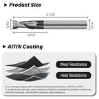 3PCS 5/16" Micrograin Carbide Square End Mill Set 2 Flute HRC 55 AlTiN Coating End Milling Bits for Milling Alloy Steels, Hardened Steel, CNC Router Bits