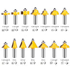 Router Bits 70 Pieces, 1/2 Inch Shank Tungsten Carbide Router Bit Set, for Professional and Beginners Carpenter