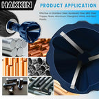 Hakkin 2Pcs Tungsten Carbide Deburring External Chamfer Tool 1/8"-3/4"(3mm-20mm), Deburring Chamfering Drill Bit for Metal, Bolt Thread Repair with Quick Release Hex Shank（Blue）