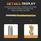 Drill Bit, 7/32" Cutting Diameter, 4341 HSS TiN Coated 135° Cutting Angle Jobber Bits - (Applications: for Drilling Soft Metal Plastic Wood), 20-Pieces