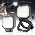 HYPERLITE Rechargeable Work Light: 1pack 20W 2000Lumens Magnetic Work Light - Hanging Hook Folding Bracket LED Work Light Job Site Lighting for Car Repairing Camping Working Hurricane