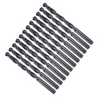 Drill Bit, 7mm Cutting Diameter, 4241 HSS Nitriding Black 118° Cutting Angle Versatile Jobber Bits - (Applications: for Drilling Plastic Wood Soft Metal), 12-Pieces