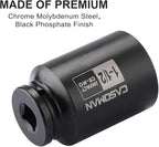 CASOMAN 6-Point 1/2-Inch Drive Deep Impact Socket- 1-1/2" (SAE), CR-MO, 1/2-inch Drive 6 Point Axle Nut Socket for Easy Removal of Axle Shaft Nuts (1-1/2")