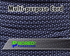BORED? PARACORD! 550 lb Paracord - Ideal for Crafting, Camping, DIY Projects, Active & Military Outdoors - Strong Survival Rope - Tactical Parachute Cord Type III - Silver Diamonds 100 Feet