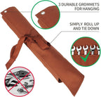 Tool Organizers,16 Pocket Wrench Pouch,Metric or SAE,Wrench Bag and Wrench Roll Up Pouch,Used for Wrench Organization and Tool Storage(Reddish brown)