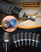 20Pcs 1000 Grit Sanding Drums Sandpaper Sticks Set for Dremel Rotary Tool with 1/8" Shank, Rotary Tool Accessories Suitable for Metal Rust Removal/Jade Polishing/Stone Grinding (1000 Grit)