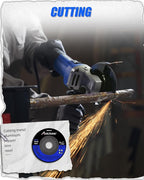 AVID POWER Angle Grinder, 7.5-Amp 4-1/2 inch Electric Grinder Power Tools with Grinding Wheels, Cutting Wheels, Flap Disc and Auxiliary Handle for Cutting, Grinding, Polishing and Rust Removal - Blue