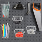 248PCS Pegboard Accessories Organizer Kit,1/8 and 1/4 inch Pegboard Hooks Assortment, Pegboard Bins, Metal Hooks for Hanging Storage (Transparent)