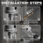 Hole Saw 6 PCS, Hole Saw for Metal, TCT Hole Cutter, 4 Drill Saws with 2* Extra Pilot Center Bits, 2* Springs for Metal, Iron and Stainless Steel