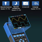 HDS242S Oscilloscope, 2 in 1 Dual Channel 40MHz Bandwidth Handheld Oscilloscope Multiumeter with Waveform Generator for Automatic Measurements, Electronic Measurement 3.5 inch LCD