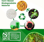 1.6 Gallon Compostable Food Scrap Bags Handle Tie for Kitchen Countertop Bin, 6 Liter Small Compost Bags, 50 Count, BPI Certified and Meet The ASTM D6400 Standard