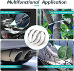 Metal Zip Ties 20 inch 316 Stainless Steel Locking Cable Marine Grade 250LB 500mm 100pcs Heavy Duty Exhaust Wrap Multi Purpose Binding for machinery, vehicles, farms, cables, pipes,Fence