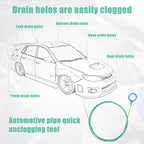 Auto Sunroof Drain Cleaning Tool, 118in Long Pipe Cleaners with Tube Cleaning Brush Syringe Hose Syringe Soft Drain Brush Pipe for Car Sunroof Trunk Wiper Hole
