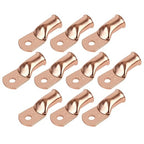 10pcs 4/0 AWG-5/16”(M8) Ring Terminals 0000 Gauge Copper Wire Lugs Battery Cable Ends Heavy Duty Battery Cable Terminal Connectors