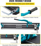 Mophorn Tile Cutter 31 Inch,Manual Tile Cutter Single Rail w/Precise Laser Positioning, Alloy Cutter Wheel with Ergonomic Handle, Accurate Rulers, For Large Tile 0.24"-0.59" Thickness