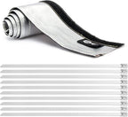 Heat Shroud Aluminized Sleeving Heat Shield fuel line wire heat sleeve 3/4" I.D. x 3FT with 10 Pcs 7.8Inch Stainless Steel Cable Metal Zip Ties