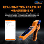 Elitech IPT-01 Wireless Temperature Clamp – T-Type Thermometer, Data Logging & Remote Monitoring –HVAC Temperature Probe with Bluetooth and App Operation & Works with Elitech App-Enabled Manifolds