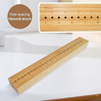 Book Binding Cradle, Wood Bookbinding Punching Cradle with an Awl, Bamboo Signature Punching Cradle with Piercing Guide 10 mm Hole Spacing, Portable Book Binding Tools Kits for Book DIY Crafts