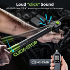 1/2" Drive Click Torque Wrench with Deep Impact Socket (6~24mm),Dual-Range【10-170ft.lb/13.6-230.5Nm】±3% Precision,10" Extension Bar,Universal Joint,Drill Adapter