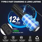 Banral Rechargeable Flashlights High Lumens - Super Bright Small Pocket Magnetic Flashlight, 8 Modes LED Tactical Flash Light, Dual Button Powerful Flashlight for Camping (2, Pure Black)