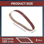 3 Pcs Sanding Belts 1 x 30 Inch 120 Grit Aluminum Oxide Abrasive Sandpaper for Belt Sander Metal Grinding Wood Working Weld Rust Removal