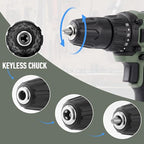 KREBS 20V Cordless Drill Set, Power Drill Kit with 1 Batteries & Fast Charger, 3/8-Inch Keyless Chuck 2 Variable Speed 18+1 Torque Setting and 28pcs Drill Bits
