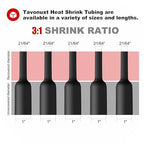 1" 100ft 3:1 Heat Shrink Tubing with Adhesive Lining - Marine Grade, Ideal for Home, Automotive, and Industrial Use - Black