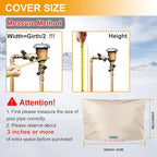Backflow Preventer Cover Insulated (5˚F) with Thick 7 Layers Fabric, 36" W x 24" H with Aluminum Foil Layer Backflow Cover for Winter Pipe Freeze Protection, Sprinkler Covers for Outside