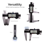 NEIKO 01408A 8” Electronic Digital Caliper Extra Large Display | 0-8 Inches | Inch/Fractions/Millimeter Conversion | Polished Stainless Steel
