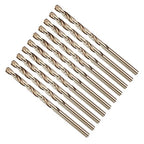 Drill Bit, #26 Cutting Diameter, 4341 HSS Gold Finish 135° Cutting Angle Number Jobber Bits - (Applications: for Drilling Soft Metal Plastic Wood), 10-Pieces