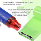 MECCANIXITY Battery Wrap PVC Heat Shrink Tubing 26mm Dia 43mm Flat 10 Feet(3meters) Light Green Good Insulation for Battery Pack