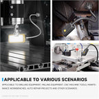 LED Machine Light, Gooseneck Lamp, Clamp-on Gooseneck Light — 2500 lumens, 120 Volts, with a clamp Base, Ideal as an Industrial Lighting Work lamp for Machine Tools and lathes, 25W (Model: J1203)