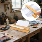 Noamus 2 Pack Bamboo Book Binding Cradle with 2 Awls, Wood Signature Hole Punching Tool Set with Piercing Guide, Portable Bookbinding Supplies Kit for DIY Crafts, Notebook Journals Planners, Starter
