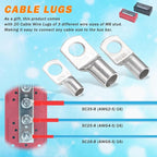 300A Heavy Duty Module Bus BAR 12V 24V 48V DC Power Distribution Block with 4 x 5/16" (M8) Battery Terminal Distribution Block - Buss Bar -Marine Bus Bar (Black & Red)