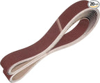 HARFINGTON 2 x 72 Inch Sanding Belts, 20 Pcs 120 Grits Aluminum Oxide Abrasive Belt Sander File Belt for Woodworking, Metal Polishing, Knife Sharpener