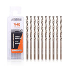 1/8 Inch Cobalt Drill Bits (10pcs), M35 High Speed Steel, 135 Degree Tip, Jobber Length Twist Drill Bit Set for Hard Metal, Stainless Steel, Cast Iron, Wood and Plastic, with Storage Case