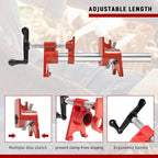 Pipe Clamps 3/4 inch 6 Pack Pipe Clamp with Unique Foot Ideal for Carpentry, Home Improvement, and DIY Projects Wood Gluing Clamps (Red, 3/4 IN)