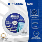 SHDIATOOL Glass Diamond Cutting Disc 3-3/8-Inch Saw Blade, Ultra-Thin Cut Off Wheel for Tile Ceramic Porcelain Marble 85mm (3 of Pack)