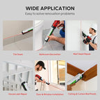 Cordless Caulking Gun for Milwaukee 18V Battery, Electric Caulk Adhesive Gun with 450lm LED Light, 4 Adjustable Speeds, Drip-free Caulk Gun, 10oz/300ml Caulking Tool for Filling, Sealing(No Battery)