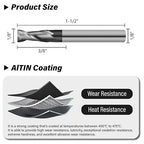 3PCS 1/8" Micrograin Carbide Square End Mill Set 2 Flute HRC 55 AlTiN Coating End Milling Bits for Milling Alloy Steels, Hardened Steel, CNC Router Bits