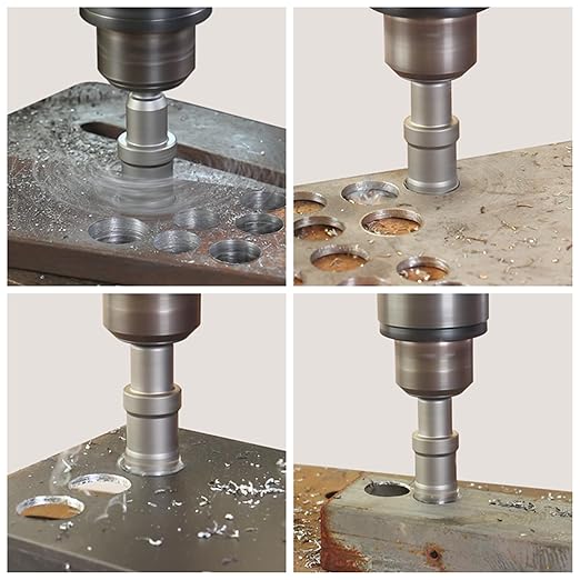 10PCS Carbide Hole Saw Kit, 16–53mm Metal Hole Cutter with Pilot Drill, Holesaw for Hard Metal, Stainless Steel, Iron, Mild Steel, Aluminium, Alloy, Plastic, Fiberglass