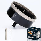 3-1/2 inch Diamond Hole-Saw Bits with Pilot Drill Bit -3-1/2" Diamond Tipped Tile Hole Saws with Guiding Bit Accurate Drilling for Porcelain Tile Ceramic Pottery Granite Stone Glass Bottles 90mm.