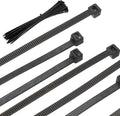 PATIKIL Cable Zip Ties 16 Inch, 100 Pcs Self-Locking Nylon Wire Tie Wraps Heavy Duty Cord Management with 50 lbs Tensile Strength for Indoor and Outdoor, Black (0.2" W)
